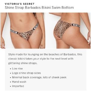 FIRM!! Victoria secret leopard shine strap bikini bottom